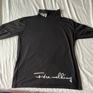 Men Stand Neck Letter Graphic Tee